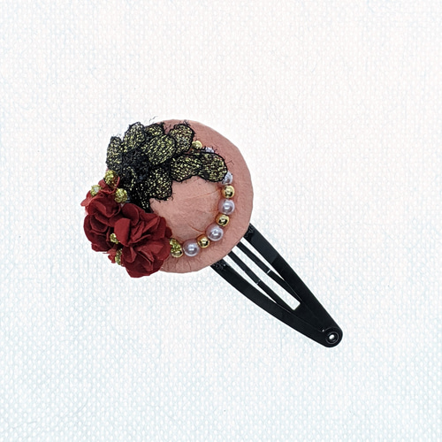 お子様の髪飾りに☆ 発表会や特別なイベントで！ 麦わら帽子のヘアピン