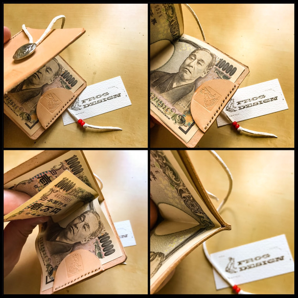 【Money Clip type2】牛革製マネークリップ 3枚目の画像