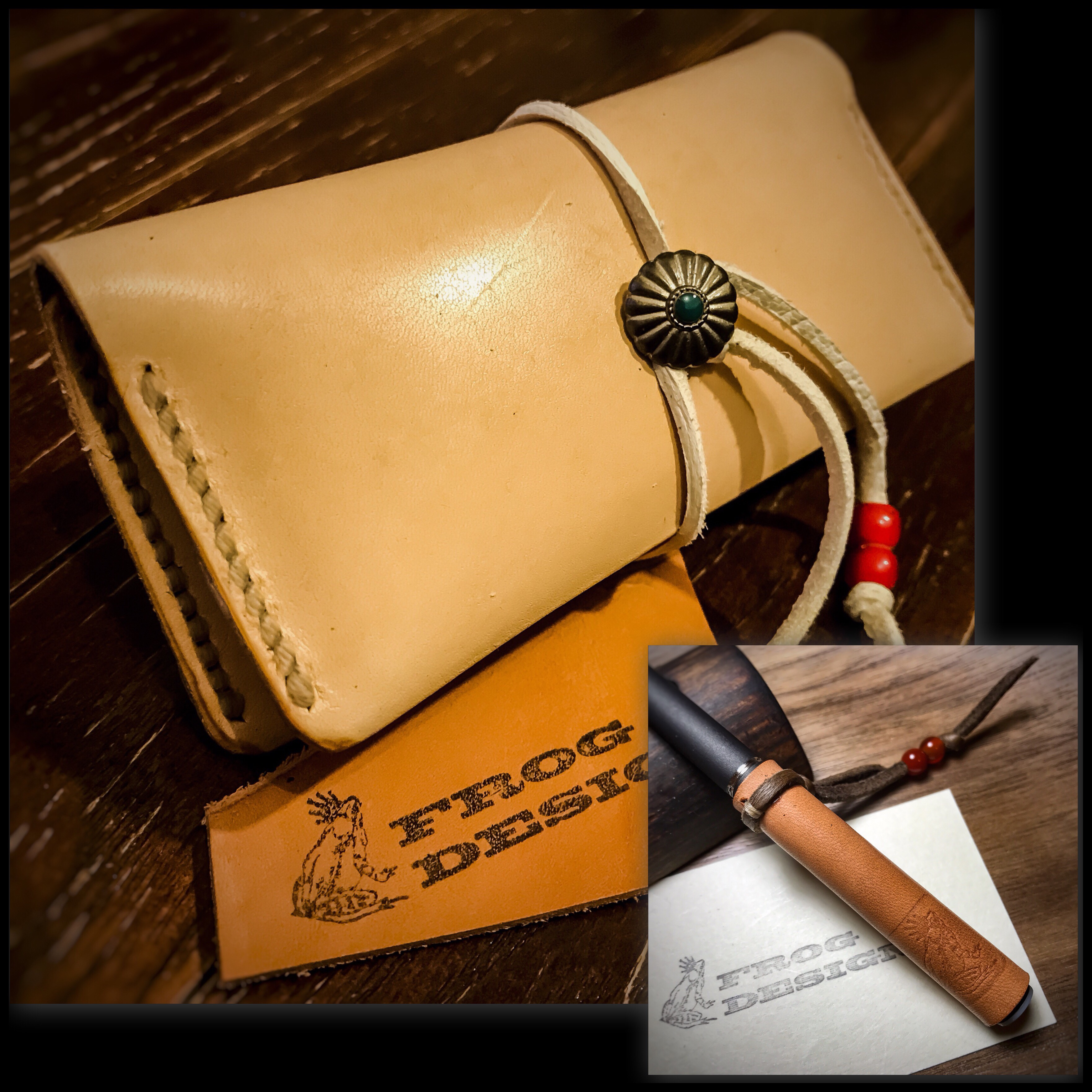 【PloomTECH FSet】プルームテック 本革製ケース ショート & バッテリーカバー 鹿革紐巻