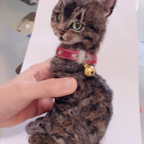 羊毛フェルト 猫 キジトラ サバトラ ミックス オーダーメイド