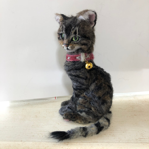 羊毛フェルト 猫 キジトラ サバトラ ミックス オーダーメイド