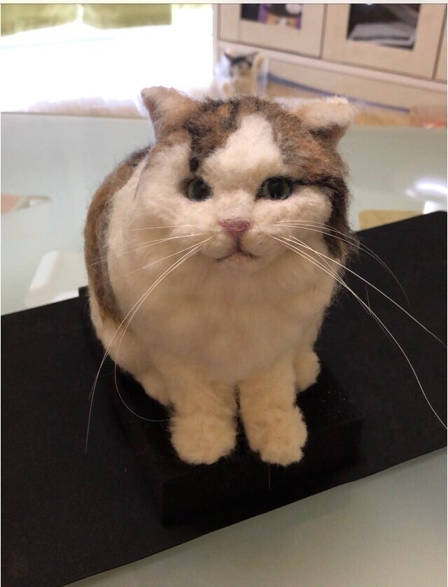 羊毛フェルト　オーダー　ハチワレ　猫 30,000円