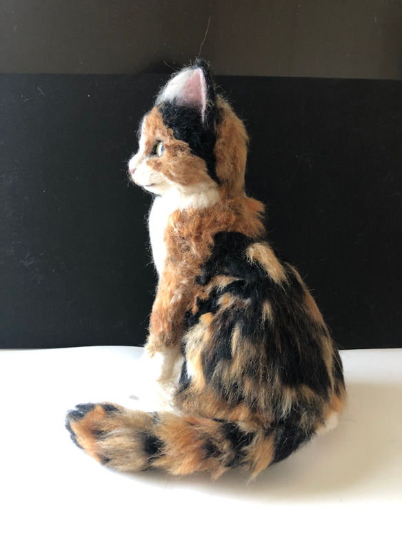 羊毛フェルト　猫　オーダーメイド　受け付け　三毛猫　日本猫　ミックス 8枚目の画像