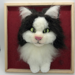 羊毛フェルト　猫　ノルウェージャン　フォレストキャット 3枚目の画像