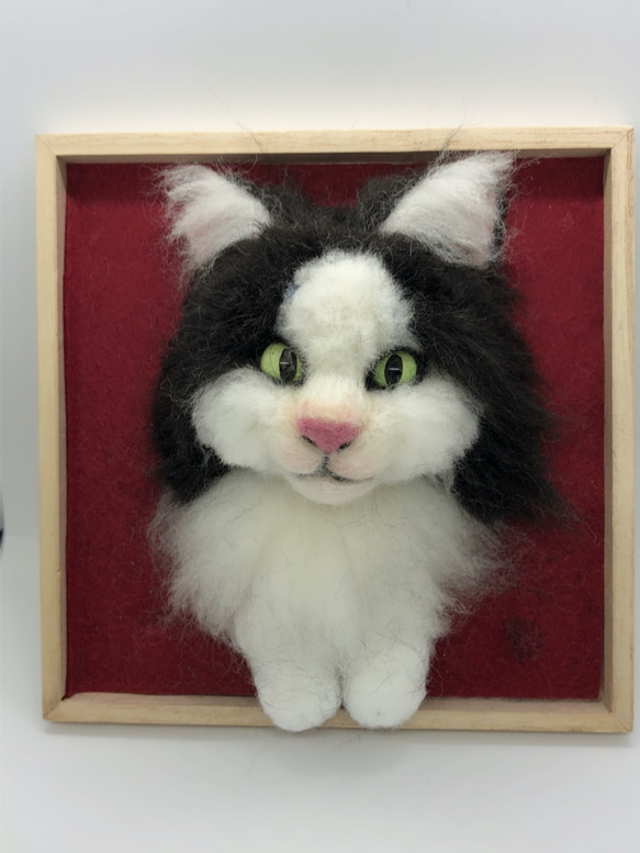 羊毛フェルト　猫　ノルウェージャン　フォレストキャット 3枚目の画像