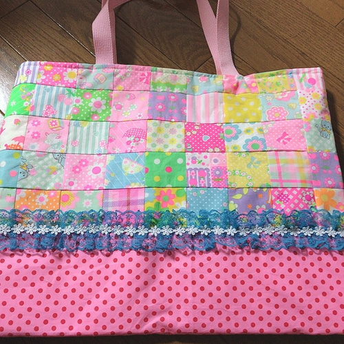 受注生産】個性が光る！パッチワークレッスンバッグ その他入園グッズ