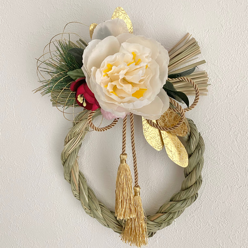 out ruri様 ナチュラル モダン ✧ 2016 しめ縄 リース out ruri様 ナチュラル モダン ✧ 2016 しめ縄 リース out ruri様