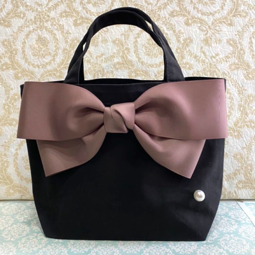 イニシャルも入る！大きいリボンがかわいい♡リボンレザーバッグ