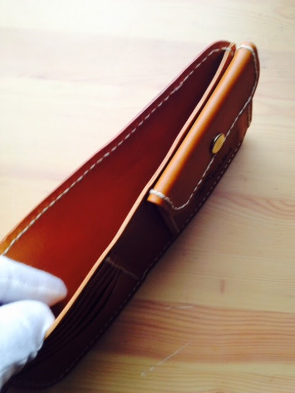 SHINE 【キャメル】　財布 二つ折り 革 栃木レザー クリスタルコンチョ 