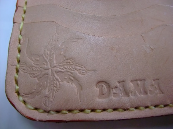 【CARP/鯉4】　こい　カービング　長財布 革 栃木レザー シルバーコンチョ 