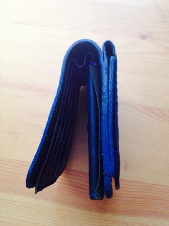 TESUQUE 【青/ブルー】　財布 二つ折り 革 レザー 送料無料　ギフト 