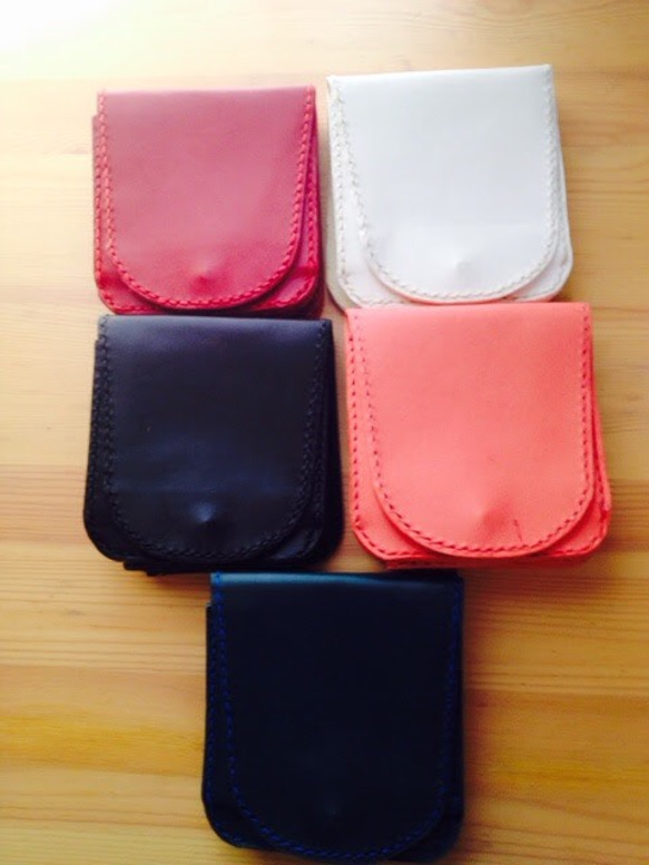 TESUQUE 【青/ブルー】　財布 二つ折り 革 レザー 送料無料　ギフト 