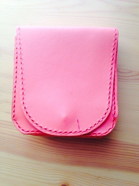 TESUQUE 【ピンク/PINK】財布 二つ折り 革 レザー 送料無料ギフト