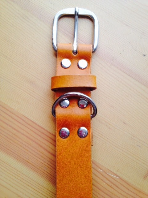 大型犬/首輪　【キャメル】　大型犬　犬　首輪　革　レザー　グッズ　アクセサリー