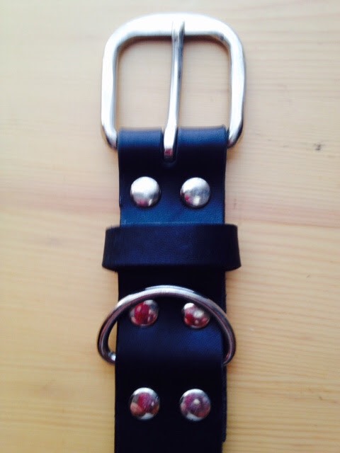 大型犬/首輪　【黒/ブラック】　大型犬　犬　首輪　革　レザー　グッズ　犬用品