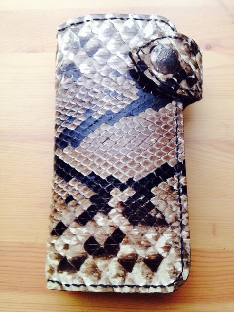 【ANIMA/アニマ】長財布 蛇革 ダイヤモンドパイソン　レザーウォレット