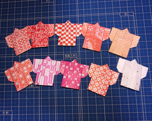 ミニ和柄、和紙の着物、浴衣折り紙♪七夕＊ポチ袋＊封筒＊レターセット