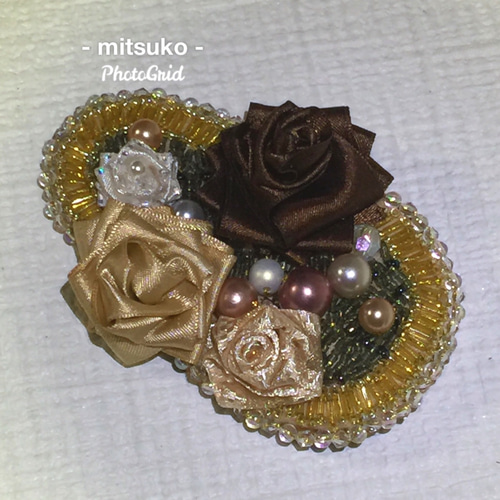 好きに 水牛 ブローチ ヴィンテージ アクセサリー 昭和レトロ 箱
