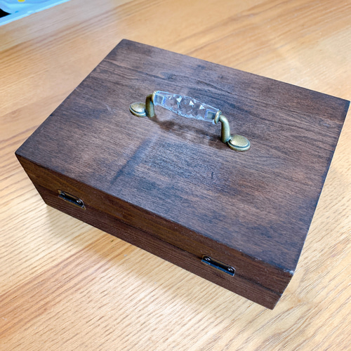 受注製作》ハンドメイド☆木製金庫☆キャッシュBOX♪*ﾟ 小銭