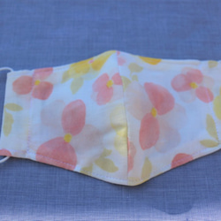 【おとな用】ほんわか花柄ダブルガーゼマスク　フィルターポケット付き　Ｍ/ＭＬ/L/LL サイズ 3枚目の画像