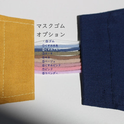 【おとなサイズ】素敵カラー綿麻マスク　フィルターポケット付き　おとな用(M/ML/L/LL)サイズ 10枚目の画像