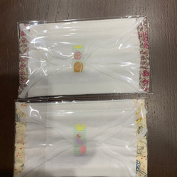 ハンドメイド☆大人用プリーツマスク/リバティ×白無地/2枚セット 4枚目の画像