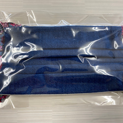 【送料無料】【新色】14 布マスク　デニム生地　オーガニックコットン　ダブルガーゼ　リバティー 6枚目の画像