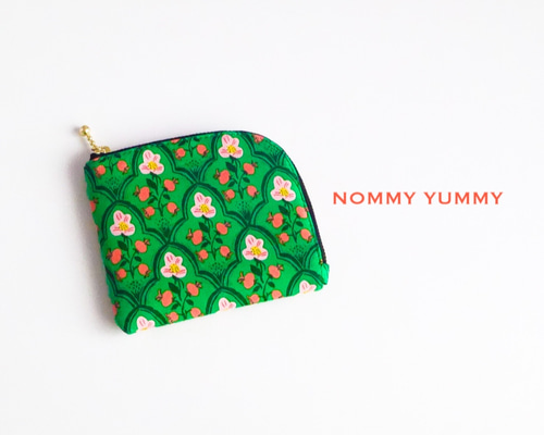 受注制作】L字ファスナーミニ財布 Woodblock ＊427＊ その他ミニ財布