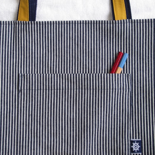 セミオーダー☆ヒッコリー＆帆布・イエロー☆レッスンバッグ【お