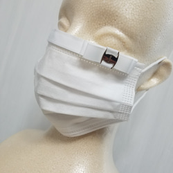 再販New『ちょい見せマスク』りほんバックル~不織布マスクの内側が布マスクに変身~カバンにしのばせておきたい１品☆ 2枚目の画像