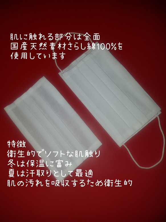 『ちょい見せマスク』りほんにパール風バックル~不織布マスクの内側が布マスクに変身~カバンにしのばせておきたい１品☆ 7枚目の画像