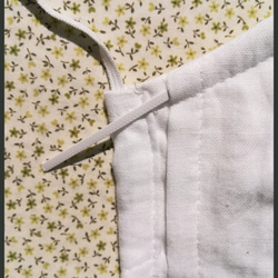 《再再販》女性小さめ中高生用立体ダブルガーゼマスク(白)(フィルターポケット、ノーズワイヤー付き) 8枚目の画像