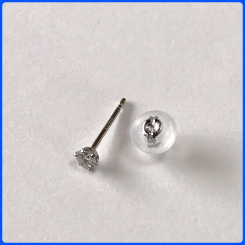 PT900 ダイヤモンド♡ピアス 天然ダイヤ0.14ct（0.07ct ×2）-