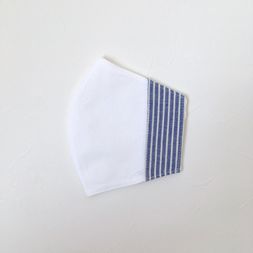 ハンドメイドマスク/不織布マスクカバー☆デニムプリント〈ネイビー〉 ハンドメイドマスク/不織布マスクカバー☆デニムプリント〈ネイビー〉