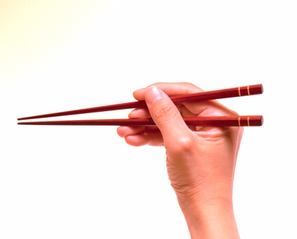 【木製】カチッとしたレディ箸：サッチーネ ライン 1枚目の画像