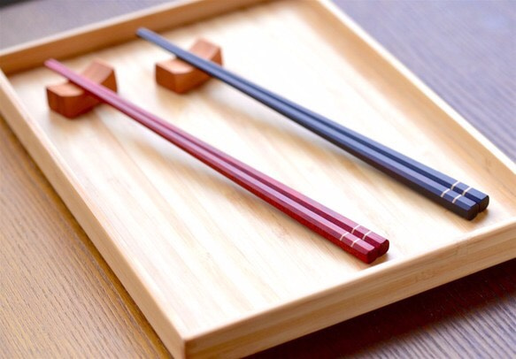 【木製】カチッとしたレディ箸：サッチーネ ライン 5枚目の画像