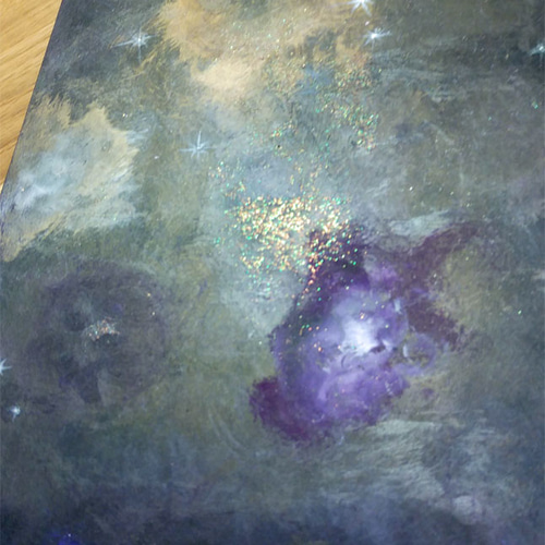 絵画☆原画（1点限り）「今夜の夜空 」（アクリル水彩画 2021年