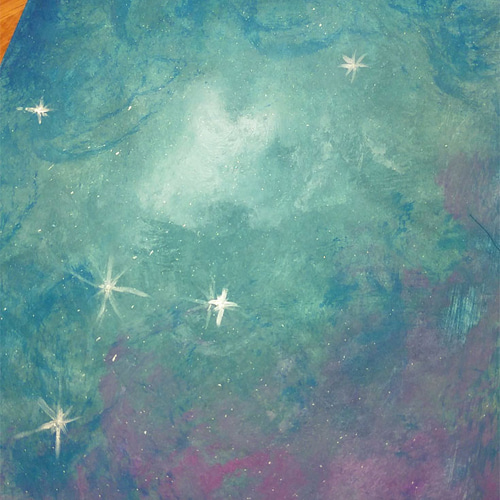 絵画☆原画（1点限り）「生命の源」（アクリル水彩画 2021年10月15日