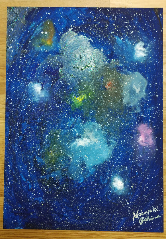 宇宙アート 銀河 アクリル画 - メルカリ