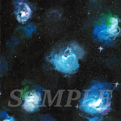 アクリル絵画「Space Paint（2020-03）」原画 額装品【手描き／宇宙・銀河・星雲・星・アート・インテリア】 2枚目の画像