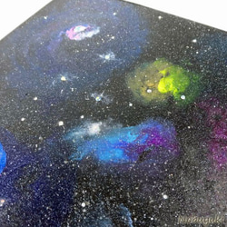 アクリル絵画「Space Paint（2020-01）」原画 額装品【手描き／宇宙・銀河・星雲・星・アート・インテリア】 4枚目の画像