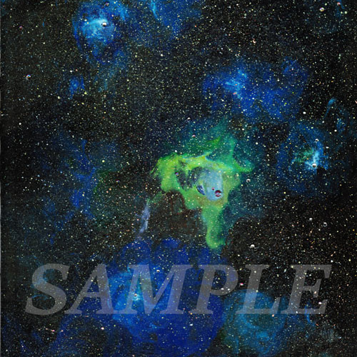 アクリル絵画「Space Paint(2018-02)」原画 額装品【手描き アクリル絵画「Space Paint(2018-02)」原画 額装品【手描き