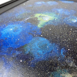 アクリル絵画「Space Paint（2018-02）」原画 額装品【手描き／宇宙・銀河・星雲・星・アート・インテリア】 3枚目の画像