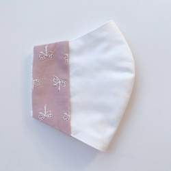 【子供〜大人3サイズ】不織布マスクカバー　リボンレース（ピンク）　✳︎送料無料✳︎ 3枚目の画像