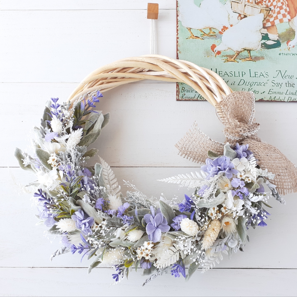 プリザーブドフラワー　ハーフリース♡パープルベリーペッパーのコンチェルト