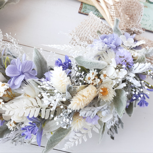 再販】**ラベンダー＆ホワイト**淡色ハーフリース＜ドライ