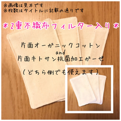 再販！不織布フィルター入り＊インナーマスク＊3枚セット 1枚目の画像