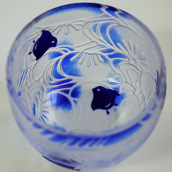 ★日本の伝統柄　可愛い千鳥の盃★瑠璃 6枚目の画像