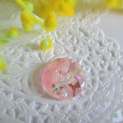 【送料無料】春色ボタン＊紫陽花（ベビーピンク）プチギフト 4枚目の画像