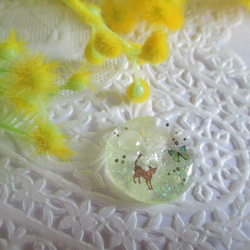 【送料無料】春色ボタン＊紫陽花（クリームイエロー）プチギフト 3枚目の画像